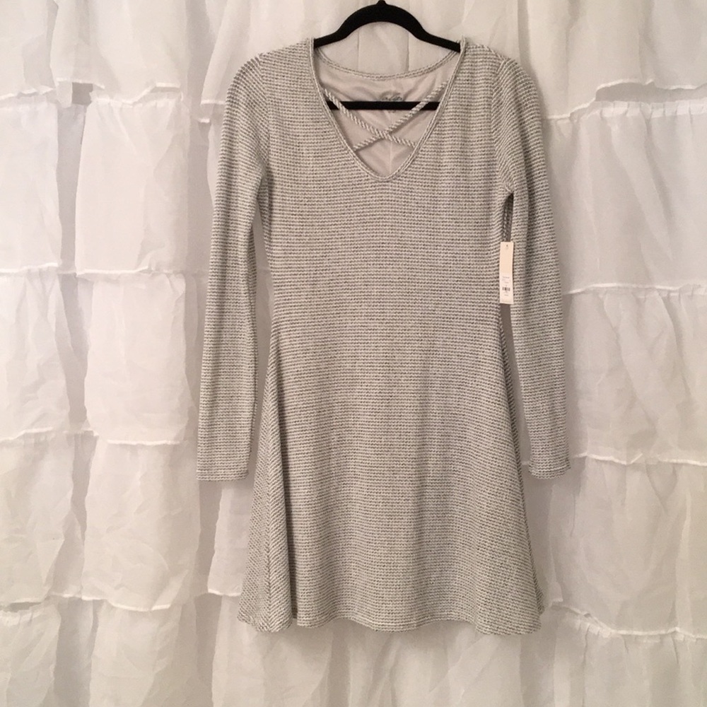 Adorable sweater dress grey